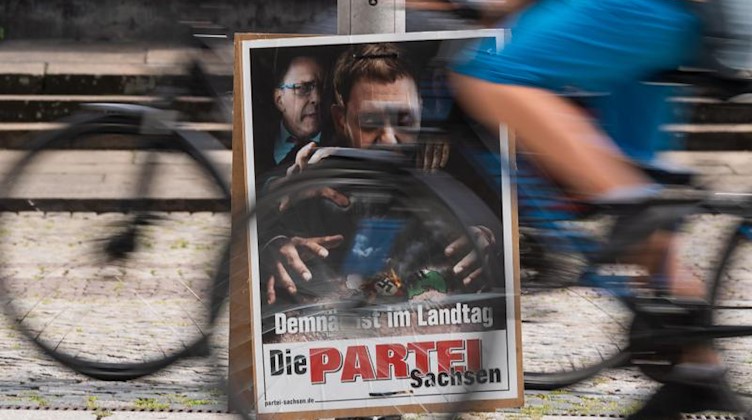 Ein Wahlplakat der Satirepartei «Die Partei». Foto: Robert Michael