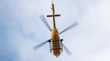 Ein Rettungshubschrauber. Foto: Sebastian Gollnow/Archivbild