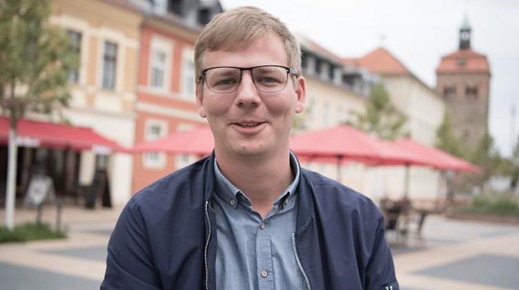 Sebastian Walter (Die Linke), Spitzenkandidat seiner Partei für die Landtagswahl in Brandenburg. Foto: Jörg Carstensen/Archivbild