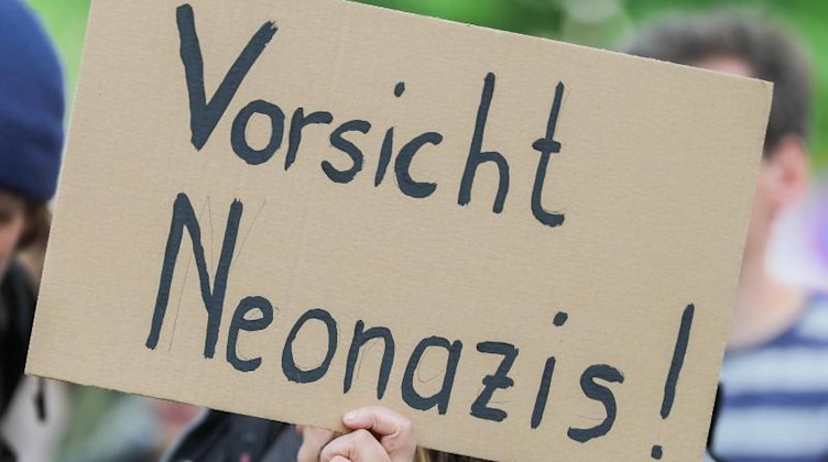 Protest gegen die rechtspopulistische Bewegung «Pro Chemnitz», hier am 1. Mai. Foto: Jan Woitas/Archivbild
