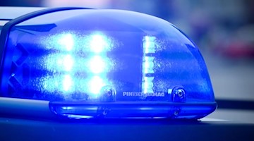 Das Blaulicht an einem Polizeiauto leuchtet. Foto: Patrick Pleul/Archiv