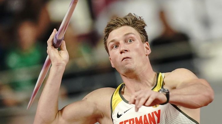 Thomas Röhler aus Deutschland in der Qualifikation in Aktion. Foto: Michael Kappeler/dpa