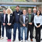 Florian Renneberg (SüdniedersachsenStiftung), Desideriu Balasz (Avacon), Oliver Krüger (HarzEnergie), Claudia Weitemeyer und Peter Oswald (beide SüdniedersachsenStiftung), Martin Greda (FEST), Dr. Daniel Tomowski (WiReGo), Georg Folttmann (KWS), Meryem Maghrebi (cruh21), Dieter Krause (EAM) und Florian Scheffler (Fraunhofer IST).Fotot: SüdniedersachsenStiftung