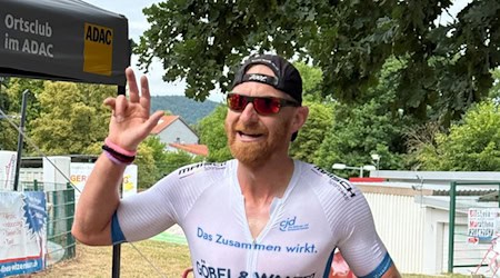 Jonas Degenhardt beim Zieleinlauf. Foto: privat