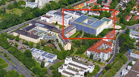 Veränderungen mit Tragweite: Rot markiert ist der Neubau des EKW Göttingen zu erkennen. Foto EKW