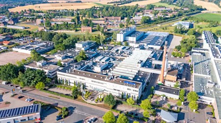 Blick aus der Luft auf die Firmenzentrale von Ottobock in Duderstadt. Foto Ottobock