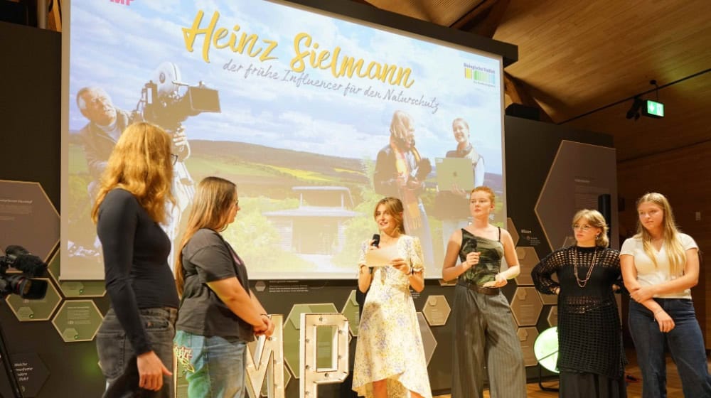 Präsentation der Videos der Schülerinnen und Schüler auf Gut Herbigshagen. Fotos: Bernard Marks/Heinz Sielmann Stiftung