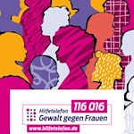 Kampagnenmotiv des Hilfetelefons. Plakat: hilfetelefon.de/kampagnen-aktionen/schweigen-brechen