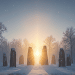 In der Antike bildete die Wintersonnenwende einen kulturellen Höhepunkt im Jahreslauf. Foto: KI generiert