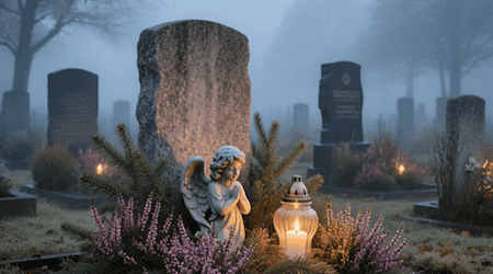 Licht und Stille auf dem Friedhof: Im November pflegen Menschen Gräber, zünden Kerzen an und erinnern sich an ihre Verstorbenen. Symbolfoto