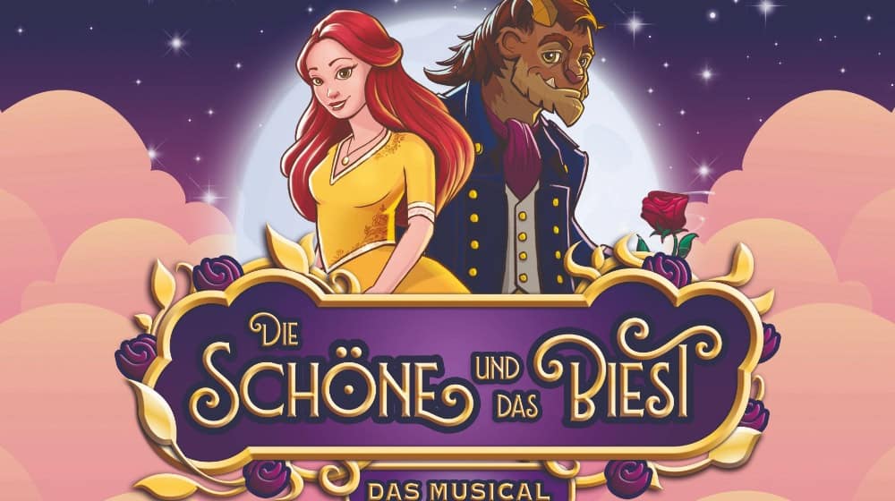 Seit Jahrhunderten erzählen sich die Menschen schon das Märchen von der Schönen und dem Biest und der Kraft ihrer Liebe, die so stark ist, dass sie sogar einen Fluch brechen kann. Plakat Theater Librie