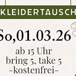 Kleidertausch im Biotop Witzenhausen am 1. März. Foto: Plakat Veranstalter