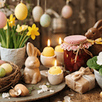 Ostern steht vor der Tür und wir setzen dieses Jahr auf Natürlichkeit! Foto: KI generiert