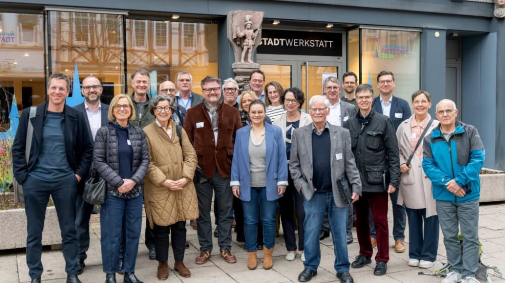 Treffen vor der Laga-Stadtwerkstatt in der Duderstädter Marktstraße (Foto: Wille/Stadt Duderstadt)