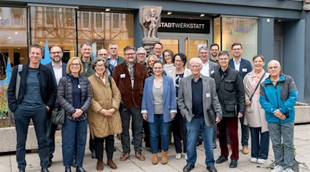 Treffen vor der Laga-Stadtwerkstatt in der Duderstädter Marktstraße (Foto: Wille/Stadt Duderstadt)