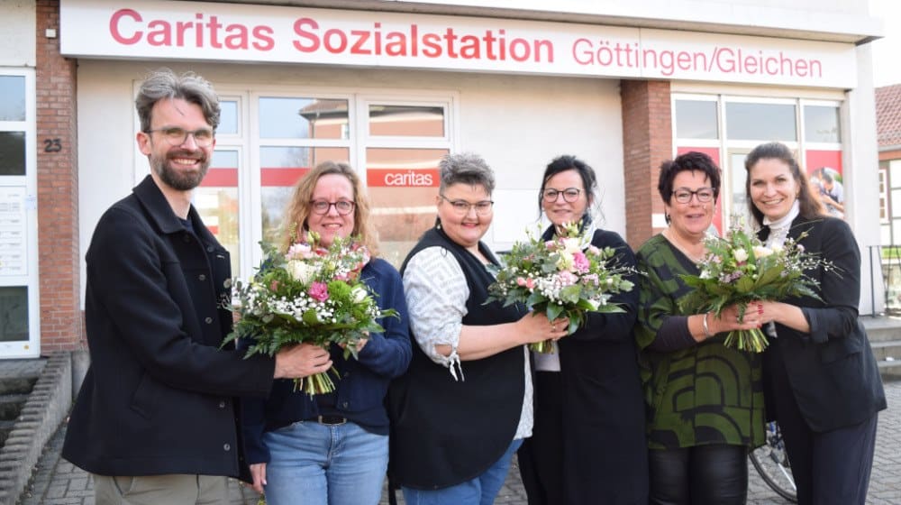 Zu Abschied und Neustart kamen in Göttingen zusammen (von links): Frank Heerwig, Edelgard Lietzow, Mandy Röhse, Simone Lojda, Christiane Koch und Isabel Lubojanski.  Fotocredit: Johannes Broermann / cps