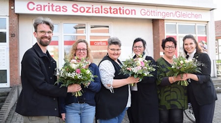 Zu Abschied und Neustart kamen in Göttingen zusammen (von links): Frank Heerwig, Edelgard Lietzow, Mandy Röhse, Simone Lojda, Christiane Koch und Isabel Lubojanski.  Fotocredit: Johannes Broermann / cps