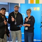 Melanie Zeh, Personalleiterin bei den GöVB, im Gespräch mit Interessierten  auf dem ersten Bewerbertag 2026. Quelle: Göttinger Verkehrsbetriebe GmbH