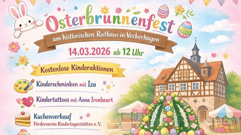 Osterbrunnenfest Reinhardshagen 2026: Alle Infos zum Event am 14. März. Plakat: Veranstalter