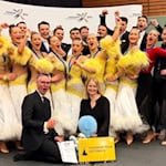 Großer Jubel beim  A-Team am Samstagabend in Walsrode nach dem Aufstiegsturnier in Walsrode. Foto ASC