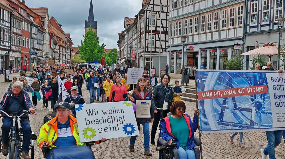 Protestmarsch in Duderstadt für mehr Toleranz, Partizipation und Barrierefreiheit