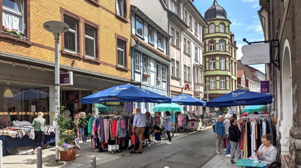 Tolle Atmosphäre beim Shopping Beats und Besenmarkt in der Innenstadt von Göttingen. Foto: GMG