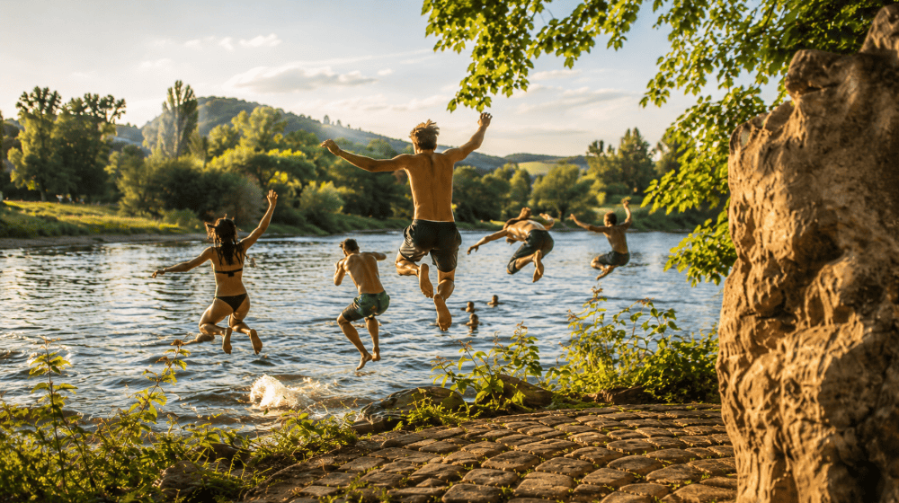 Beim „Big Jump“ am 12. Juli setzen Schwimmerinnen und Schwimmer auf der Weser ein gemeinsames Zeichen für saubere Flüsse und besseren Gewässerschutz.