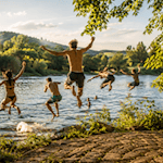 Beim „Big Jump“ am 12. Juli setzen Schwimmerinnen und Schwimmer auf der Weser ein gemeinsames Zeichen für saubere Flüsse und besseren Gewässerschutz.