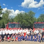 Das speziell für Wald- und Vegetationsbrände ausgerüstete StLF 20-V wurde feierlich an die Einsatzkräfte übergeben