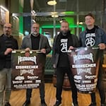 Kay Weseloh (Einbeck Marketing), Marc Kerger (Einbecker Brauhaus), Tobias Langer und Felix Ertmer (Dluxe Media) präsentierten im Dezember noch voller Überzeugung ihre Pläne für das Headbanger-Festival. Foto Marks  