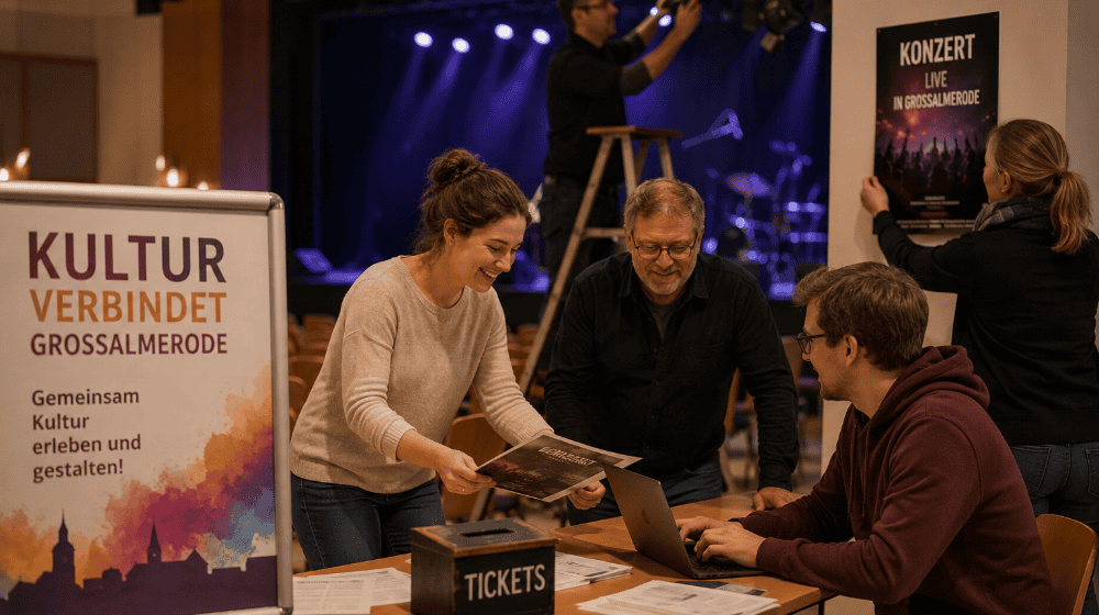 Gemeinsam planen, organisieren und anpacken: Die Kulturgemeinschaft Großalmerode sucht Menschen, die das kulturelle Leben vor Ort aktiv mitgestalten möchten. Das Symbolbild wurde mithilfe künstlicher Intelligenz erstellt.