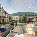 Millionen für die kommunale Infrastruktur: Die Fördermittel sollen unter anderem Investitionen in Straßen, öffentliche Gebäude, Mobilität und Klimaschutz ermöglichen. Symbolbild KI generiert