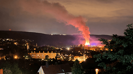 Aufnahme aus der Brandnacht. Foto: mit freundlicher Genehmigung von Nadine Förster. Bearbeitet Susanne Wesche