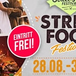 Internationale Spezialitäten, kreative Drinks und entspannte Festivalstimmung: Vom 28. bis 30. August verwandelt sich der Tanzwerder in Hann. Münden in ein Street-Food-Paradies. Foto: Plakat Veranstalter