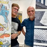 Norbert Schmidt-Mispagel (Göttingen; Malerei, Collage)  und Karsten Knigge (Göttingen; Fotografie, Installation). Foto: Knigge