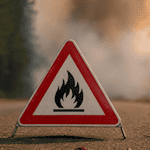 Symbolbild zum Waldbrand an der A7 zwischen Lutterberg und Hedemünden. Die Darstellung wurde mithilfe Künstlicher Intelligenz erstellt.