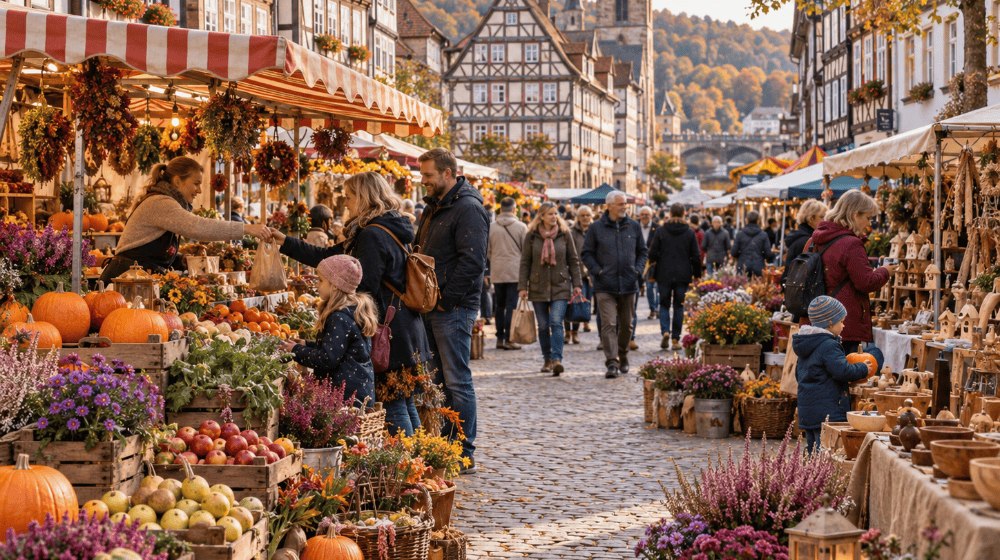 Zwischen Fachwerkhäusern, Marktständen und geöffneten Geschäften lädt Hann. Münden am 20. September zu einem herbstlichen Bummel durch die Altstadt ein. Symbolbild KI generiert