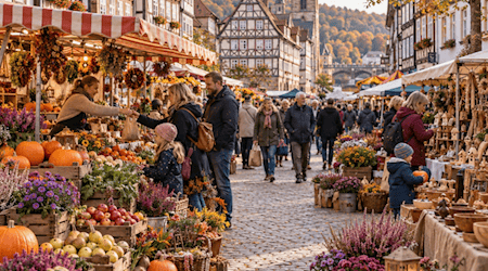 Zwischen Fachwerkhäusern, Marktständen und geöffneten Geschäften lädt Hann. Münden am 20. September zu einem herbstlichen Bummel durch die Altstadt ein. Symbolbild KI generiert