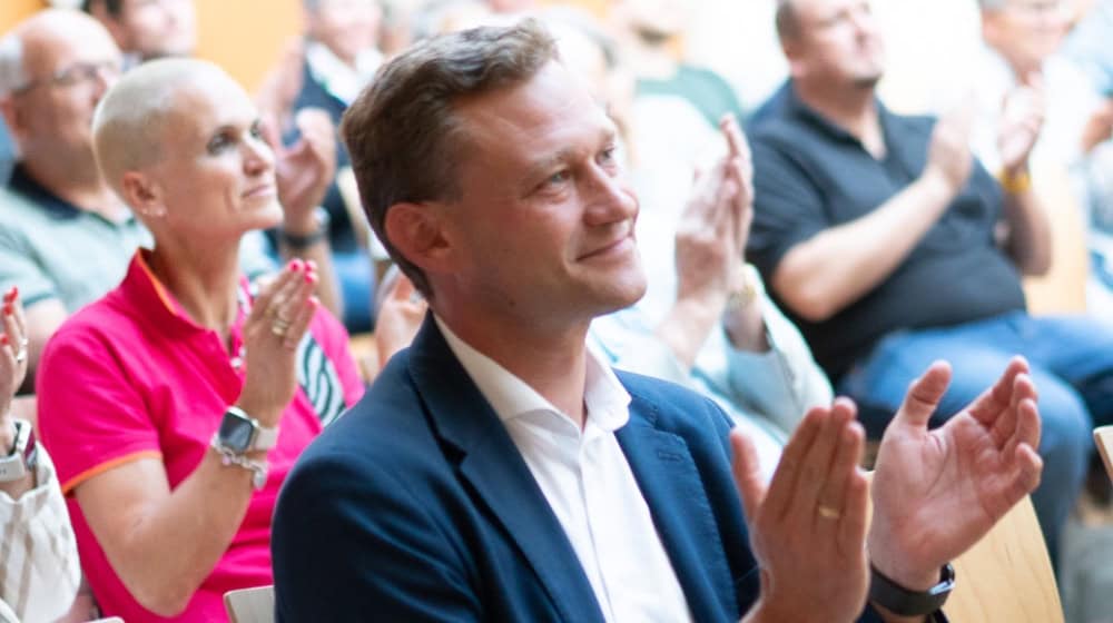 Daniel Quade bei einer Veranstaltung im Landkreis Göttingen. Foto Marks 