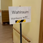 Das Wahllokal in Weende kurz vor der Schliessung um 17 Uhr. Foto Bernard Marks 