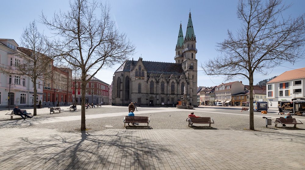 Der Marktplatz in Meiningen. / Foto: Michael Reichel/dpa-Zentralbild/dpa