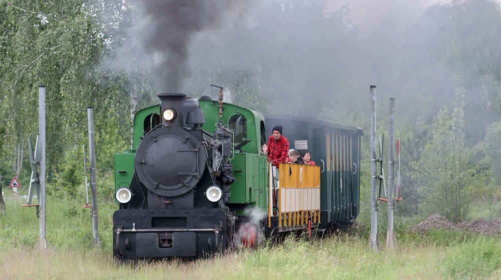 Die Dampflok «Wilde Hilde» der Kohlebahn Meuselwitz. / Foto: Bodo Schackow/dpa