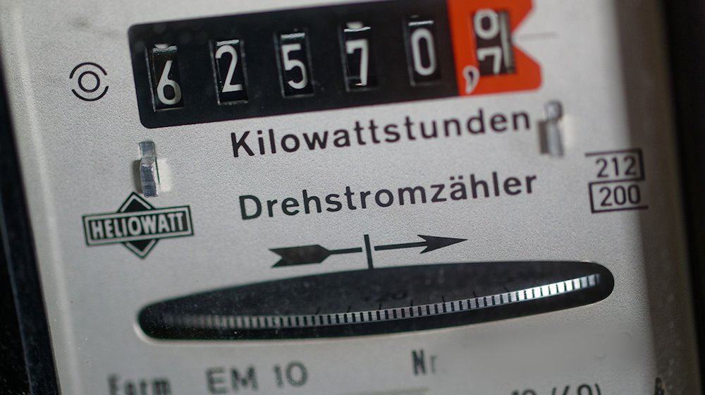 Ein Stromzähler zeigt den Stromverbrauch. / Foto: Henning Kaiser/dpa