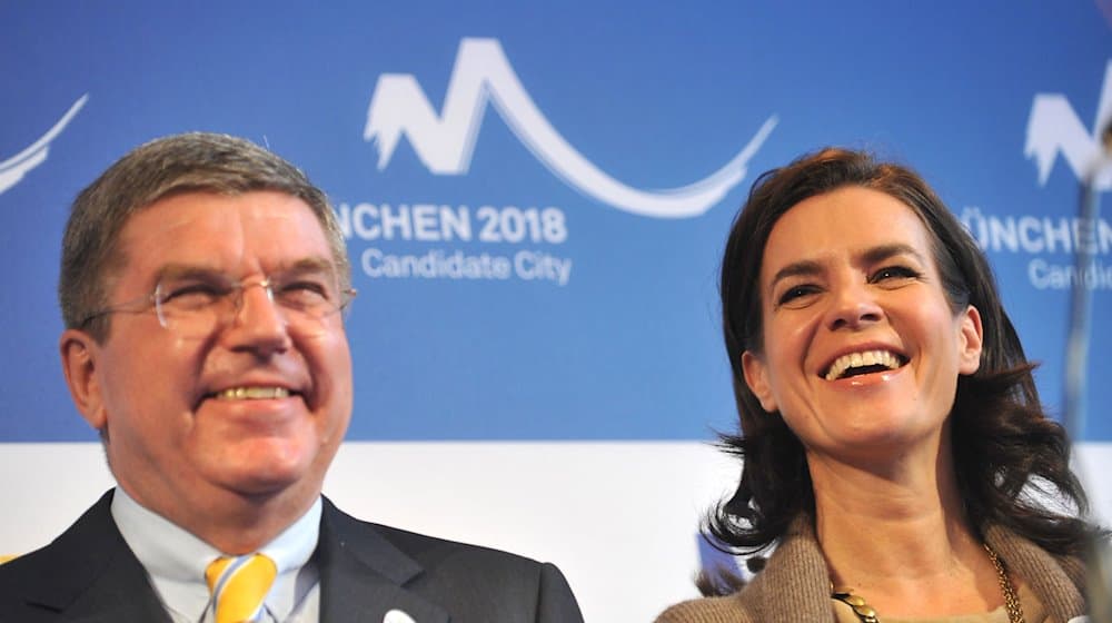 Thomas Bach und Katarina Witt / Foto: Andreas Gebert/dpa