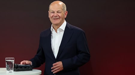 Bundeskanzler Olaf Scholz (SPD) ist Gast der Thüringer Allgemeinen und spricht mit Leserinnen und Lesern der Zeitung. / Foto: Jan Woitas/dpa