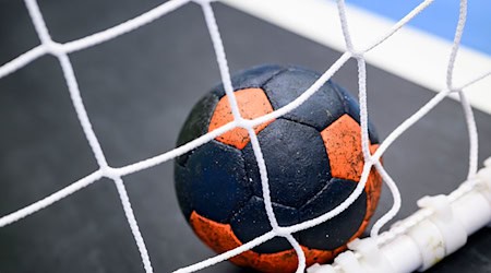 Handball: Ein Handball liegt in einem Tornetz. / Foto: Tom Weller/dpa/Archivbild