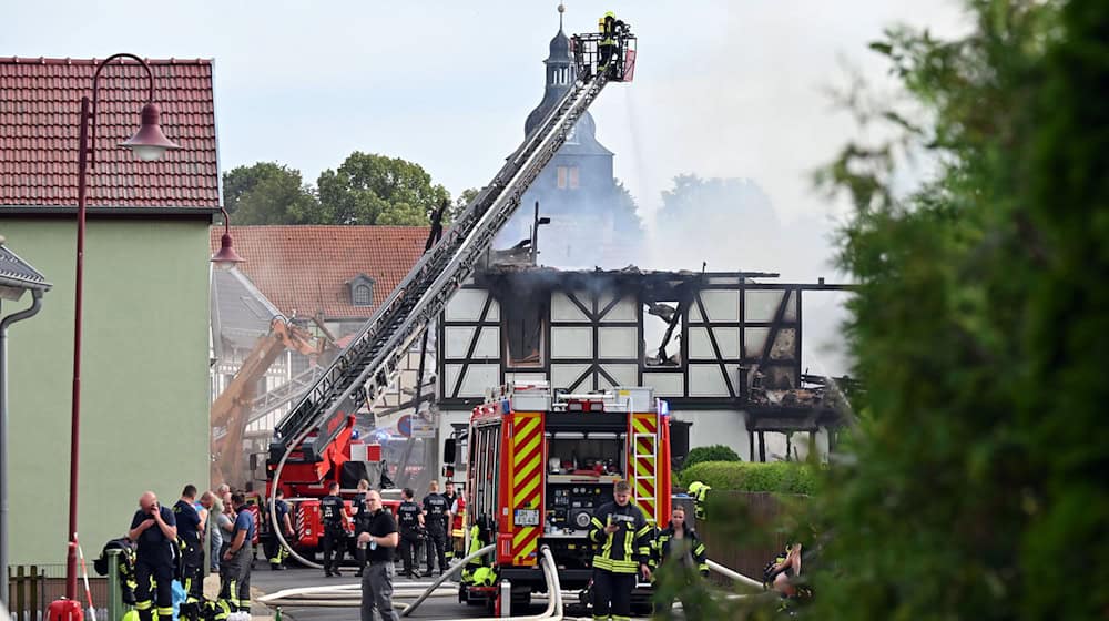 Staatsanwaltschaft ermittelt nach Hinweisen zu Großbrand in Bothenheilingen / Foto: Martin Schutt/dpa