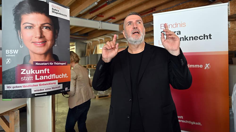 Krieg und Frieden ist für das Bündnis Sahra Wagenknecht (BSW) eines der wichtigsten Themen im Wahlkampf. Bei einer Regierungsbildung könnte es hier aber knirschen. (Archivbild) / Foto: Martin Schutt/dpa
