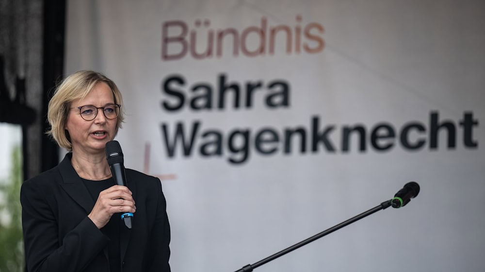 Das Bündnis Sahra Wagenknecht (BSW) will nach der Landtagswahl in Thüringen weiterhin nur mit solchen Parteien eine Koalition bilden, die eine andere deutsche Politik zum Krieg in der Ukraine wollen. (Archivbild) / Foto: Hannes P. Albert/dpa