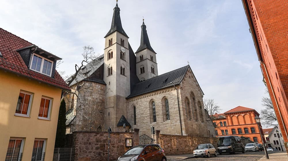 Metalldiebe haben Fallrohre des Doms in Nordhausen entwendet und einen großen Schaden verursacht. (Archivbild)  / Foto: Jens Kalaene/dpa